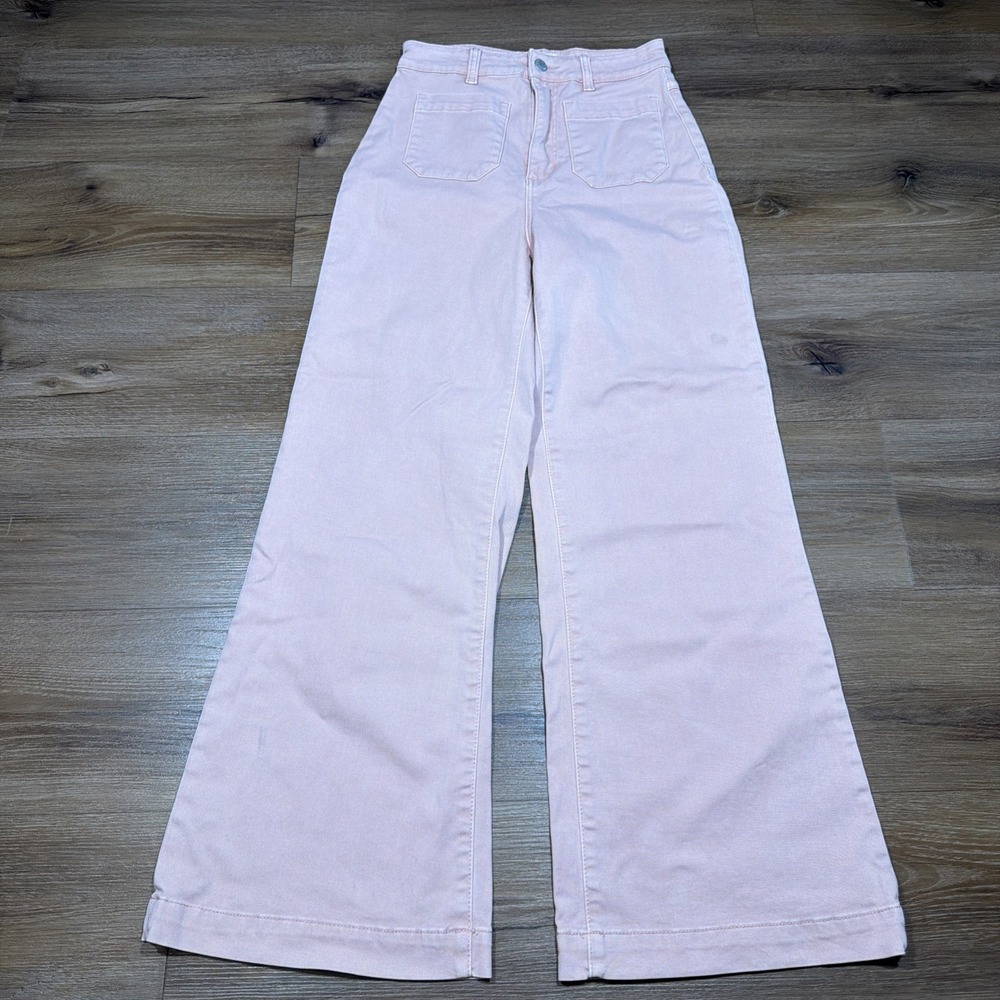 Rolla's Sailor Retro 80's‎ Pink High-Rise Wide-Flare Aussie Jeans Size 25 READ